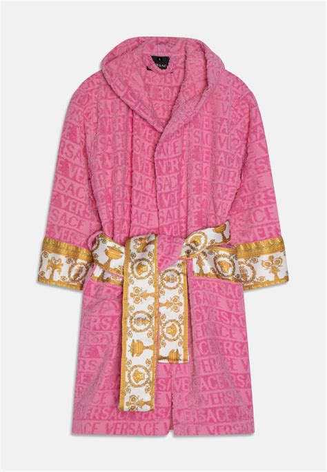 pink versace bath robe|Versace dressing gown pink.